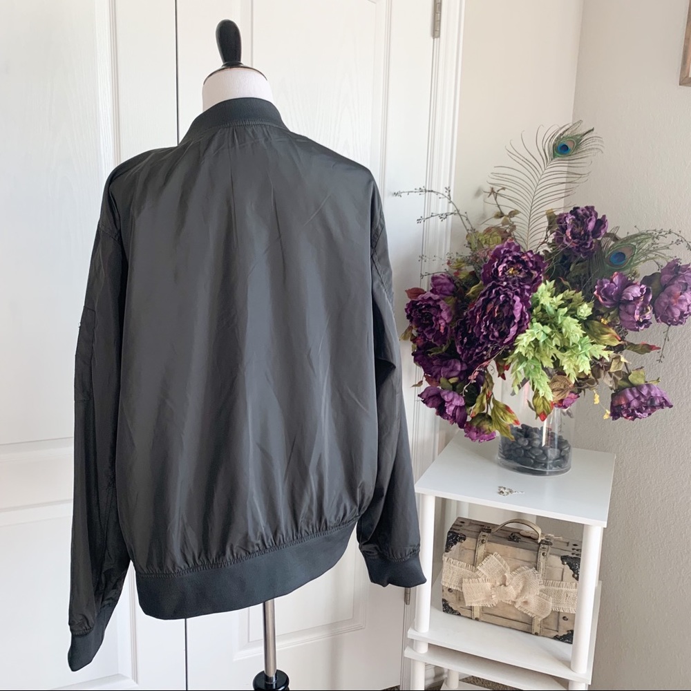 Men’s Goodfellow Matte Bomber Jacket In Gray - Picture 7 of 8